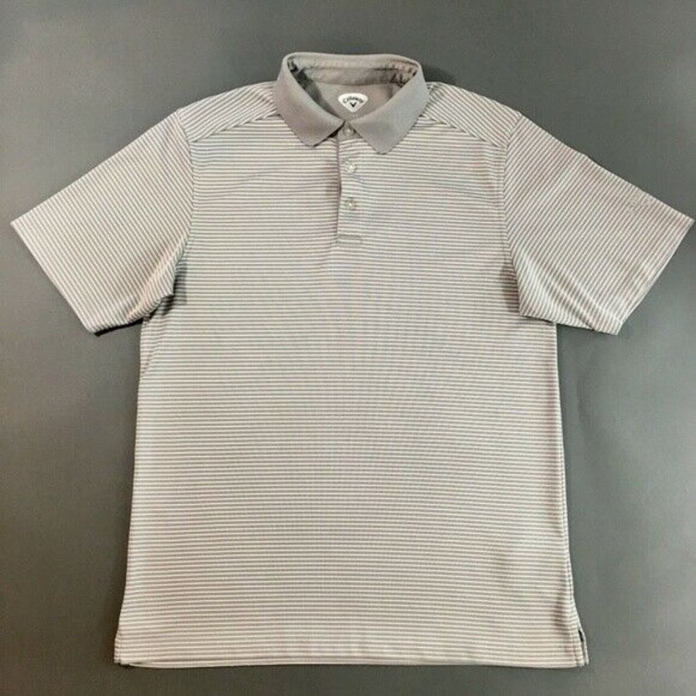 Callaway Mens Striped Golf Polo Shirt, Large